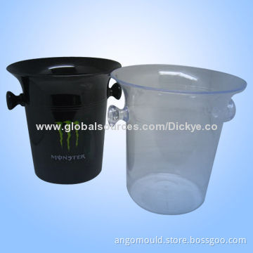 OEM Cheap Plastic Ice Buckets/Injection Molds, CE/EU, FDA, LFGB, SGS Marks, 20.5*14*21cm Size